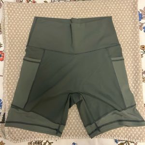 Aerie MOVE sage green mesh biker shorts - L